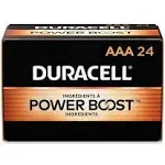 Duracell Coppertop AAA Alkaline Batteries, 24/Box