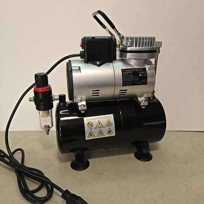 TimberTech Upgraded Airbrush Single-Piston Oil-Free Mini Compressor ABPST08