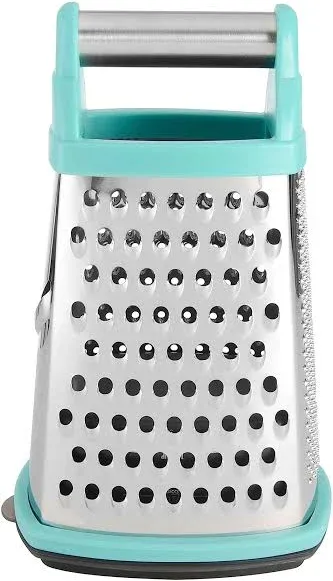 Kitchenaid Box Grater w/ Covered Container 4 Sided Aqua Sky Blue KN300OSAQA New