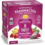 Mamma Chia Organic Chia Squeeze Vitality Snack, Strawberry-Banana (4 x 3.5 oz)