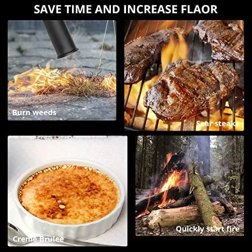 Versatile Cooking Torch Head for Searing Steak and Campfire Starting - Big Flame