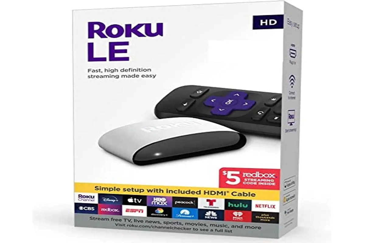 Roku LE HD Streaming Media Player 3930S3 with HDMI Cable and Simple Remote