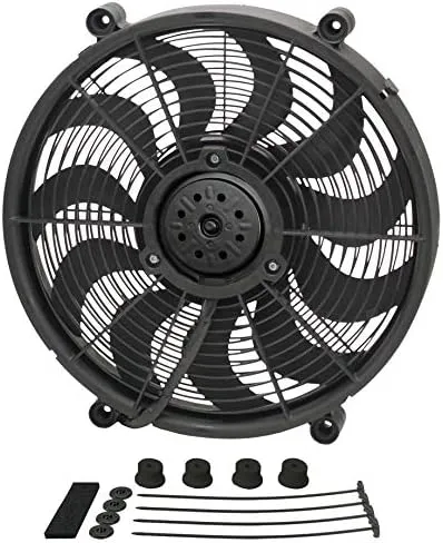 Derale 18217 17&#034; High Output Single RAD Pusher/Puller Fan w/ Standard Mount Kit