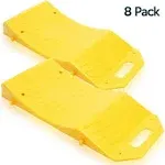 Zone Tech Tire Saver Ramps - Premium Quality Anti- Slip Design Portable Highly Visible Yellow Tire Cradle Vehicle Travel Ramps for Storage-Flat Spot and Flat Tire Prevention