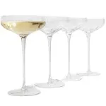 Sisterly Drinkware Opulent Rounded Coupe Cocktail Glasses, Set of 4