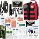 EVERLIT 250 Pieces Survival First Aid Kit IFAK Molle System Compatible Outdoor Gear Emergency Kits Trauma Bag for Camping Boat Hunting Hiking Home