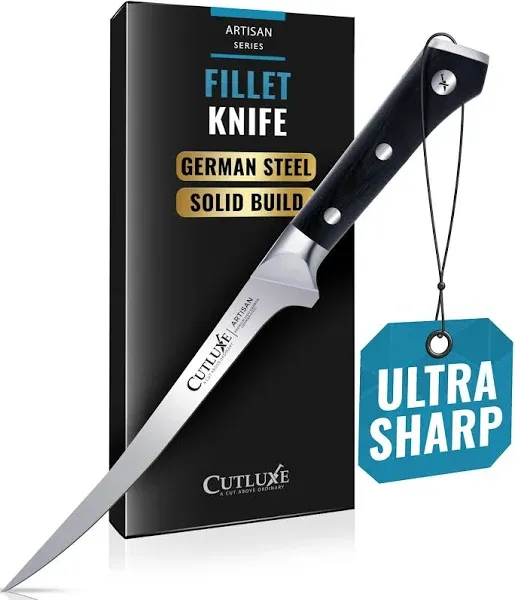 Cutluxe Fillet Knife for Fish &amp; Meat – 7&#034; Fish Knife for Filleting –