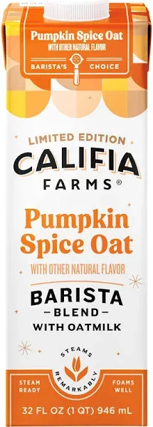 Califia Farms Pumpkin Spice Oat Barista Blend