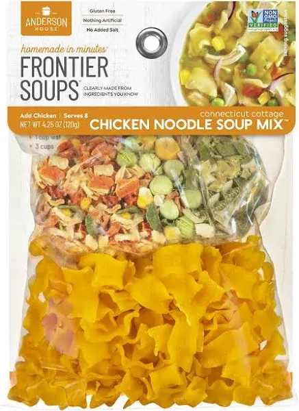 Frontier Soups Homemade In Minutes connecticut cottage Chicken Noodle, 4.25 oz, 2 pk