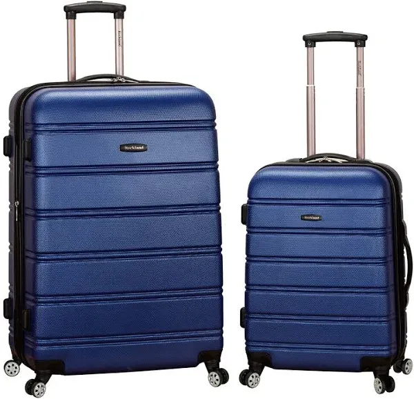 Rockland F225 Luggage 20 Inch 28 Inch 2 Piece Expandable Spinner Set, Blue, One