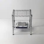 Honey-Can-Do Chrome Small Wire Table with Basket