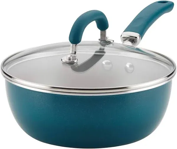 Create Delicious 3qt Aluminum Nonstick Everything Pan, Teal