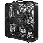 Comfort Zone Box-Fan 3-Speed Black 20"