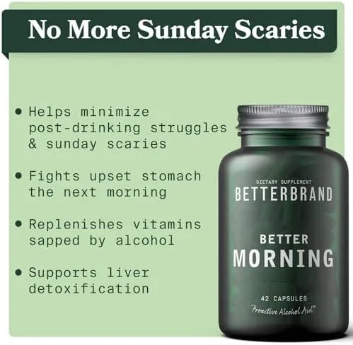 Betterbrand BetterMorning All-Natural Ingredients with DHM - Supports Liver A...