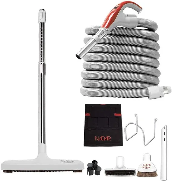 Nadair Central Vacuum kit Low-Voltage Hose with Anti kinking Technology