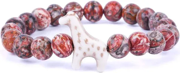 Fahlo Giraffe Tracking Bracelet, Elastic, supports Somali Sky Stone 