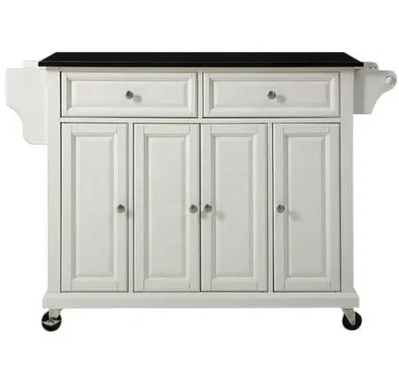 Pemberly Row Traditional Wood Solid Kitchen Cart