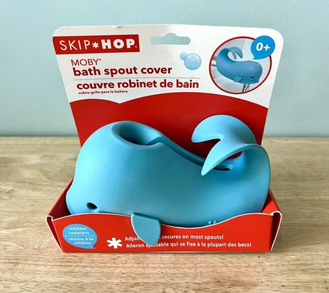 Skip Hop Moby Bath Spout Cover Whale Blue Universal Fit Adjustable NIB