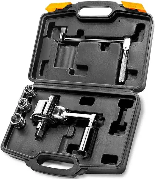 xtremepowerus Torque Wrench Multiplier Lug Nut Labor Saving Wrench Remover Set w/ Carrying Case