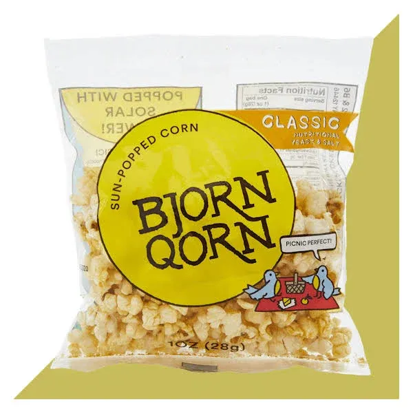 BjornQorn 'Classic' Sun Popped Corn 1oz. :: Snacks, Chips, Crackers