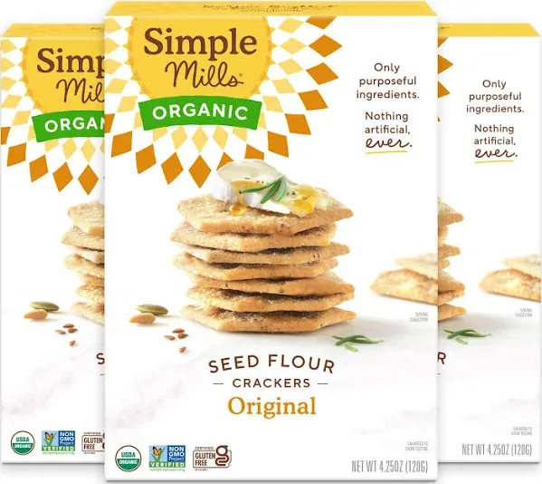 Simple Mills Organic Seed Flour Original Crackers (4.25 oz)