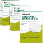 Terrasil Antifungal Soap Bar - Natural Relief for Fungal Infections, Dermatologist Tested - 3-Pack