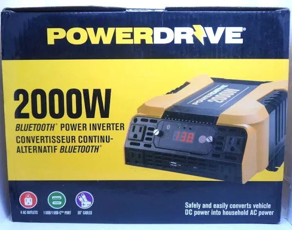 PowerDrive PD2000 2000W Bluetooth Inverter