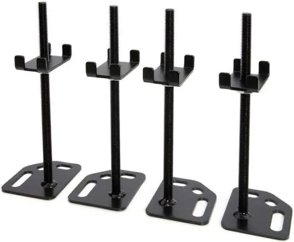 Adjustable Leveling Floor Mounting Plate Kit for Industrial Storage Rack (4-Pack