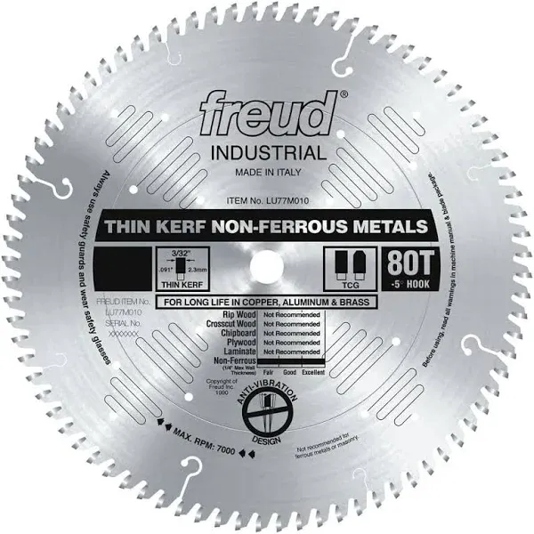 Freud LU77M012: 12" Medium Stock Aluminum Blade