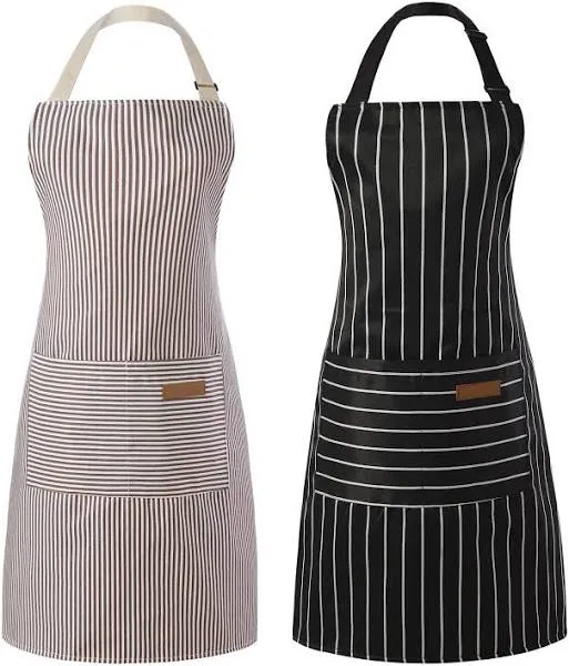 Tosewever 2 Pieces Kitchen Cooking Aprons