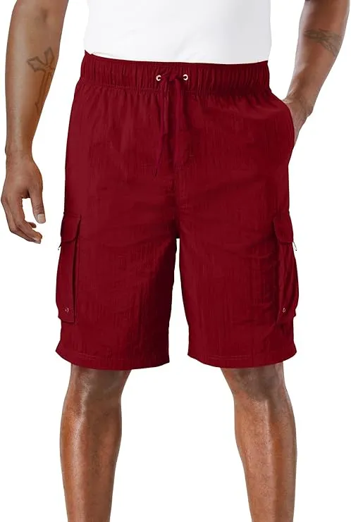 KingSize Men's Big & Tall 8" Cargo Swim Trunks