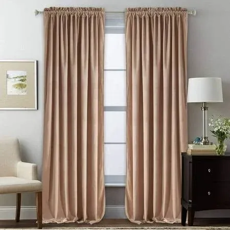 Nursery Sunlight Blush Velvet Curtains - Room Darkening Curtains for Bedroom ...