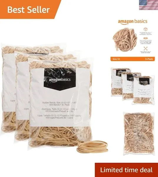 Amazon Basics Rubber Bands Size Bands/1 lb Pack