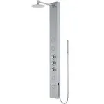 59-in Ellington 4-Spray Massage Jet Shower Panel System Stainless Steel