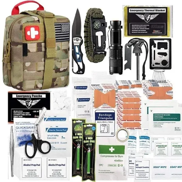 EVERLIT 250 Pieces Survival First Aid Kit