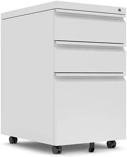 3 Drawer Mobile File Cabinet with Lock