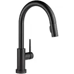 Delta Trinsic Single Handle Pull-Down Kitchen Faucet with Touch2O Matte Black