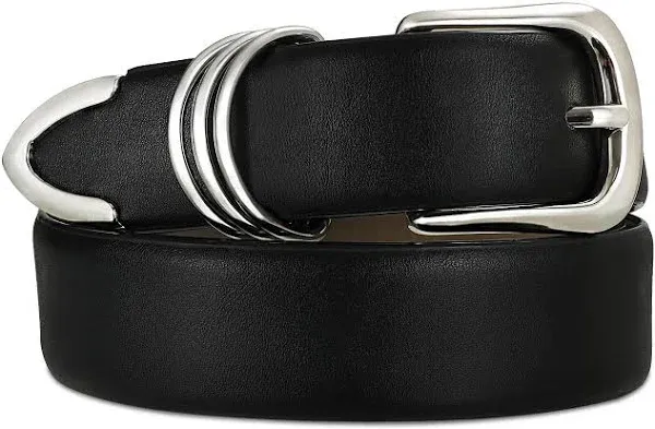 Women's Leather Belts with Gold Buckle Fashion Leather Waist Belt Elegant Ladies Belts for Jeans Dress & Casual Wear