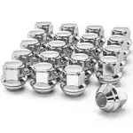 20x Chrome 12x1.5 Wheel Lug Nuts 3/4&#034; Hex For Ford Focus Fusion Escape EcoSport