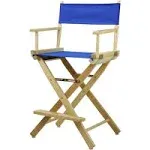 24 Directors Chair Natural Frame-Royal Blue Canvas