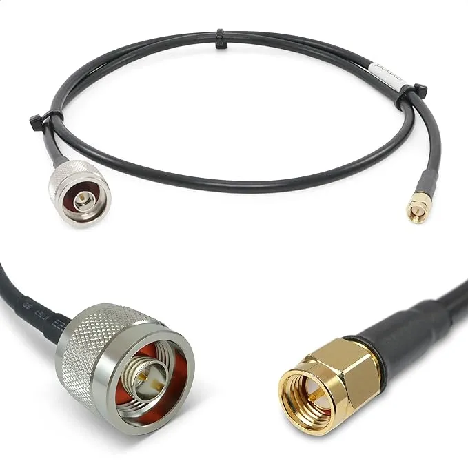 Proxicast 3 ft SMA Male to N Male Premium 195 Series Low-Loss Coax Cable (50 Ohm) for 4G LTE, 5G Modems/Routers, Ham, ADS-B, GPS to Antenna or Surge Arrester Use (Not for TV or WiFi) (ANT-140-020-03)