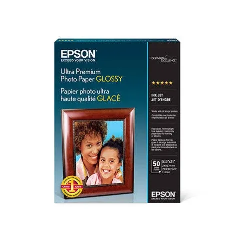 Epson Ultra Premium Photo Paper Glossy, 4" x 6", 60 Sheets/Pkg (S042181)