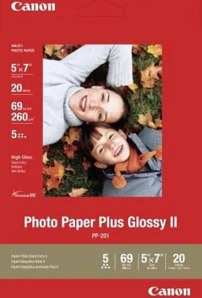 Canon 4x6&#034; Photo Paper Plus Glossy II - 100 Total Sheets PP-201 NEW SEALED