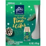 Glade Automatic Spray Refill and Holder Kit Air Freshener for Home and Bathroom Twinkling Pine & Cedar 6.2 oz