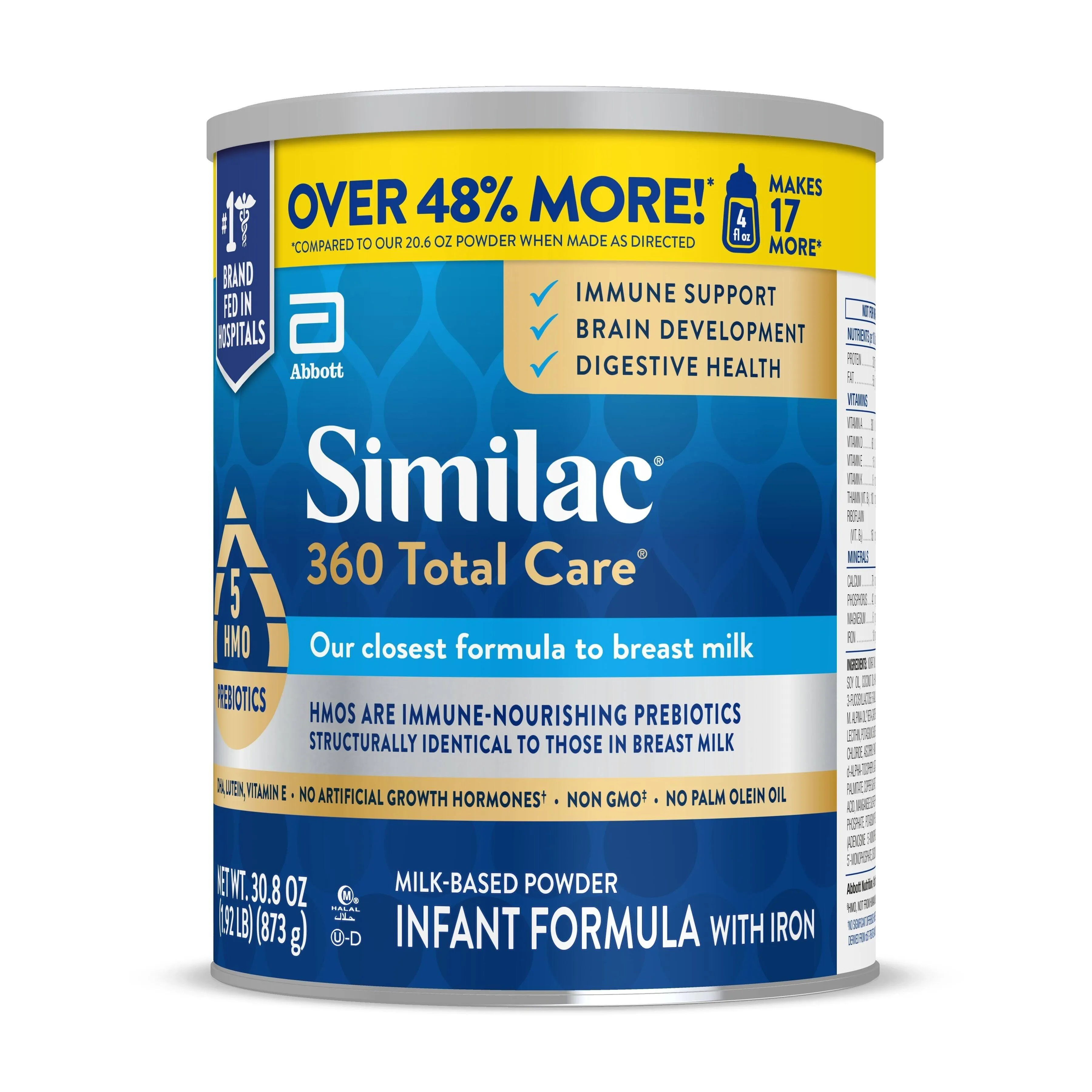 Similac 360 Total Care Milk-Based Powder Infant Formula With Iron (30.8 lbs)