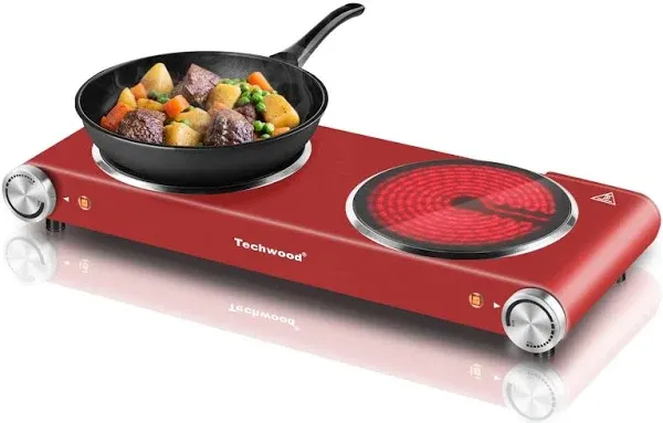 Techwood 1800W Electric Dual Hot Plate