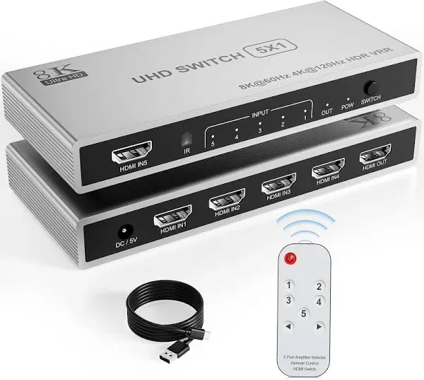 HDMI Switch 5 in 1 Out HDMI Splitter