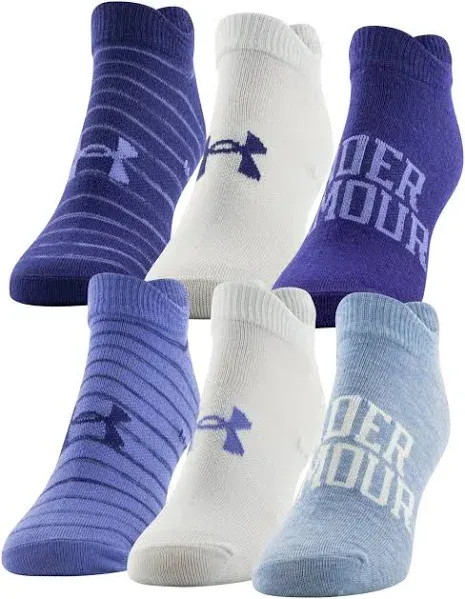 Under Armour Women's Essential 2.0 6 Pack No Show Socks