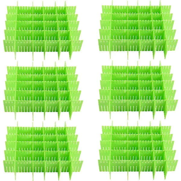 60 PCS 12.6 x 2.76 Inch White Drawer Dividers, Adjustable Premium Plastic Dra...