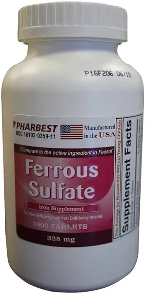 Pharbest Ferrous Sulfate 325 mg Tablets